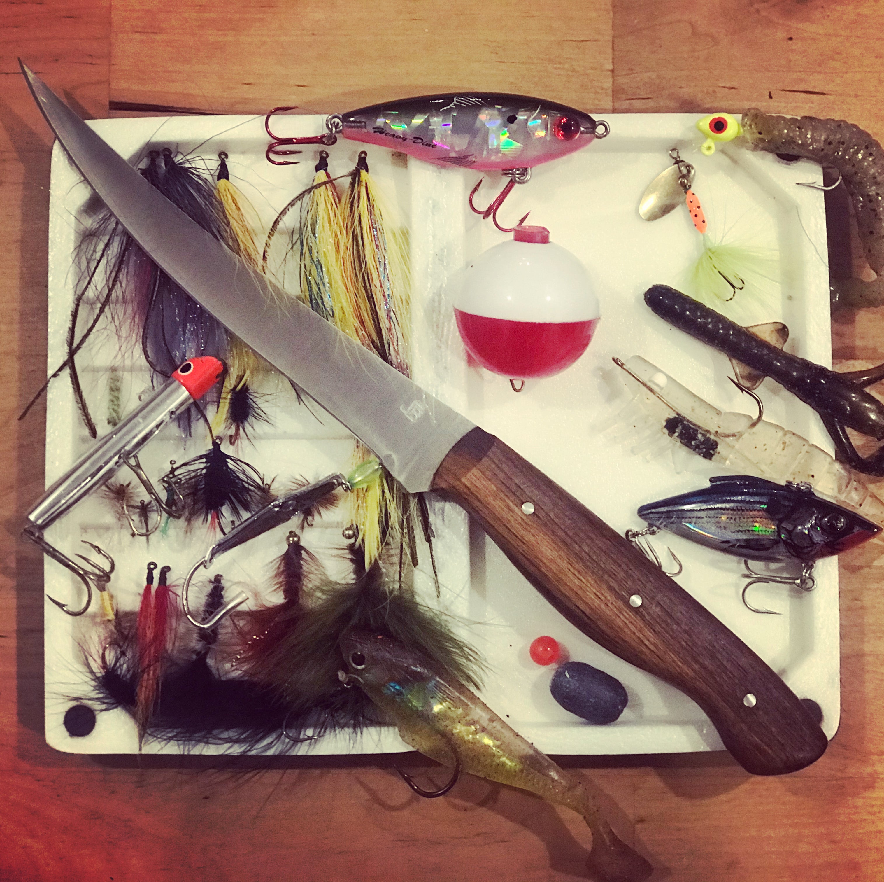 Filet Knife w/ Battleship Teak