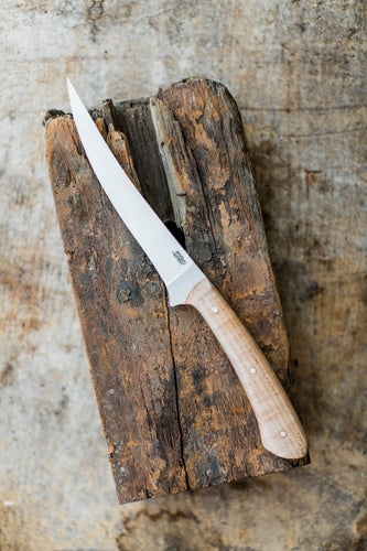 Filet Knife w/ Battleship Teak